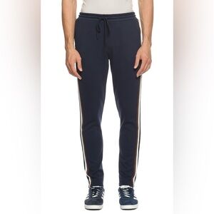 MICHAEL KORS MEN’S SMALL NAVY SIDE STRIPE SLIM FIT JOGGER SWEATS